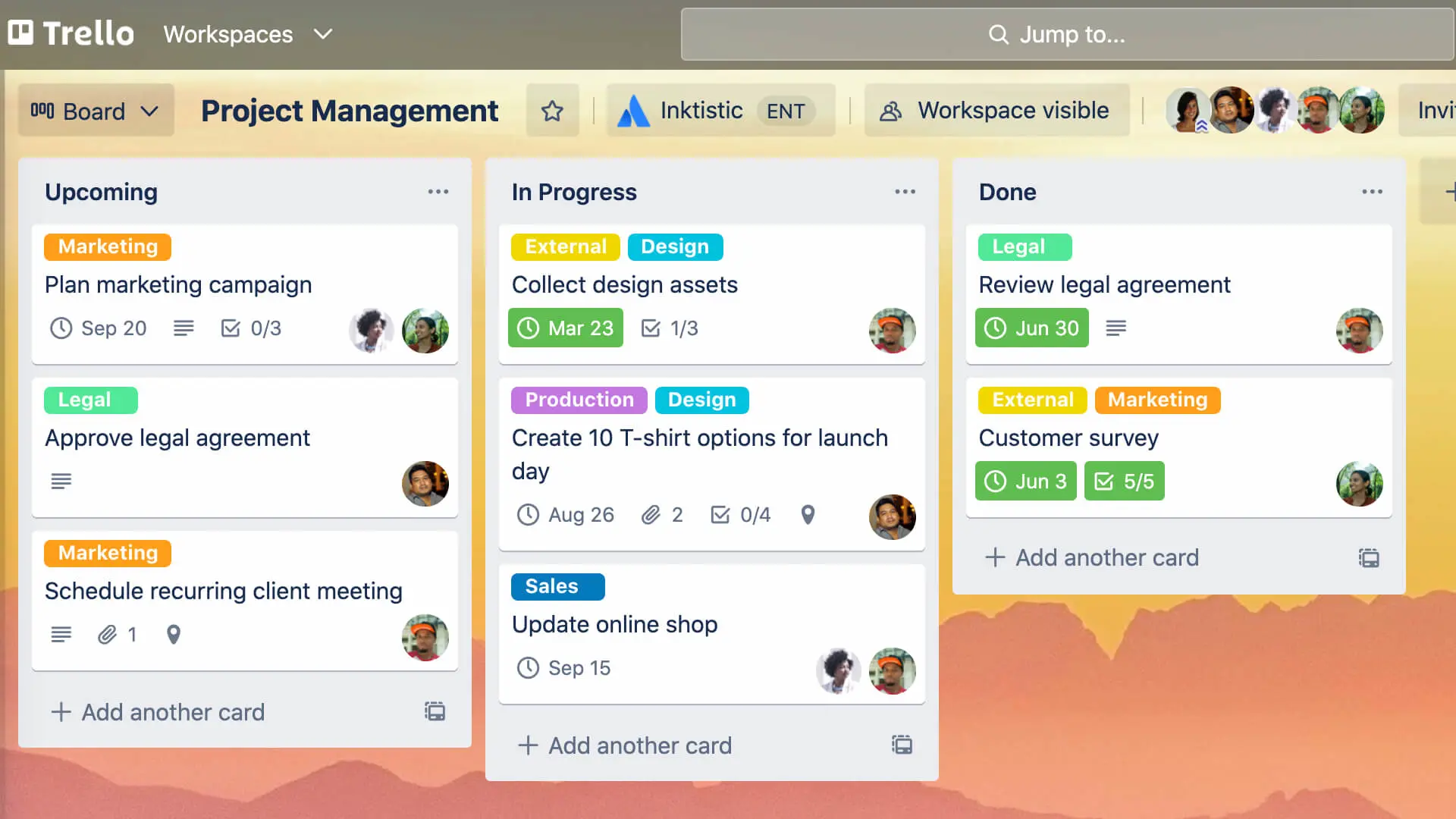 Вигляд дошок Trello